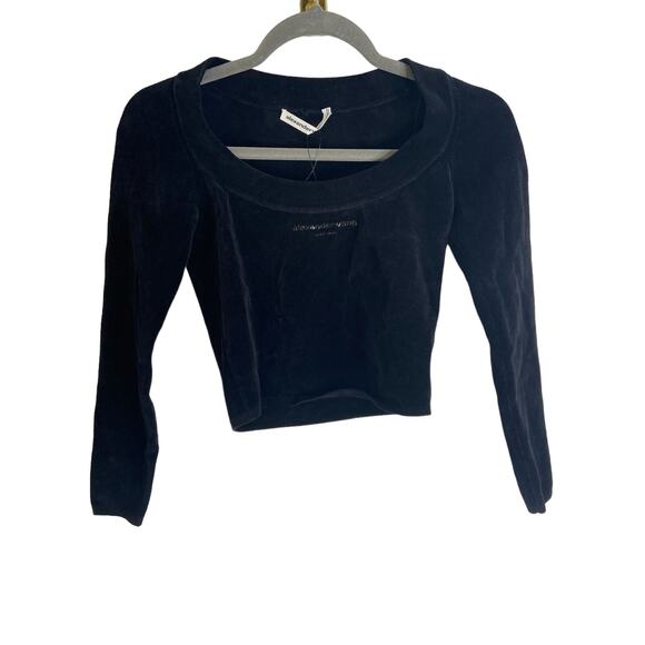 Alexander Wang Logo Scoop Neck Long Sleeve Sweater Top Designer Authentic Small - Picture 5 of 12